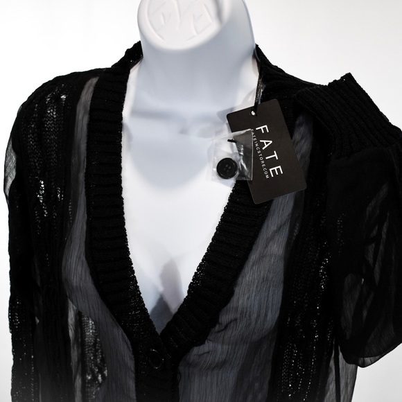 Fate / Stitch Fix Sheer and Knit Cardigan - Picture 3 of 4